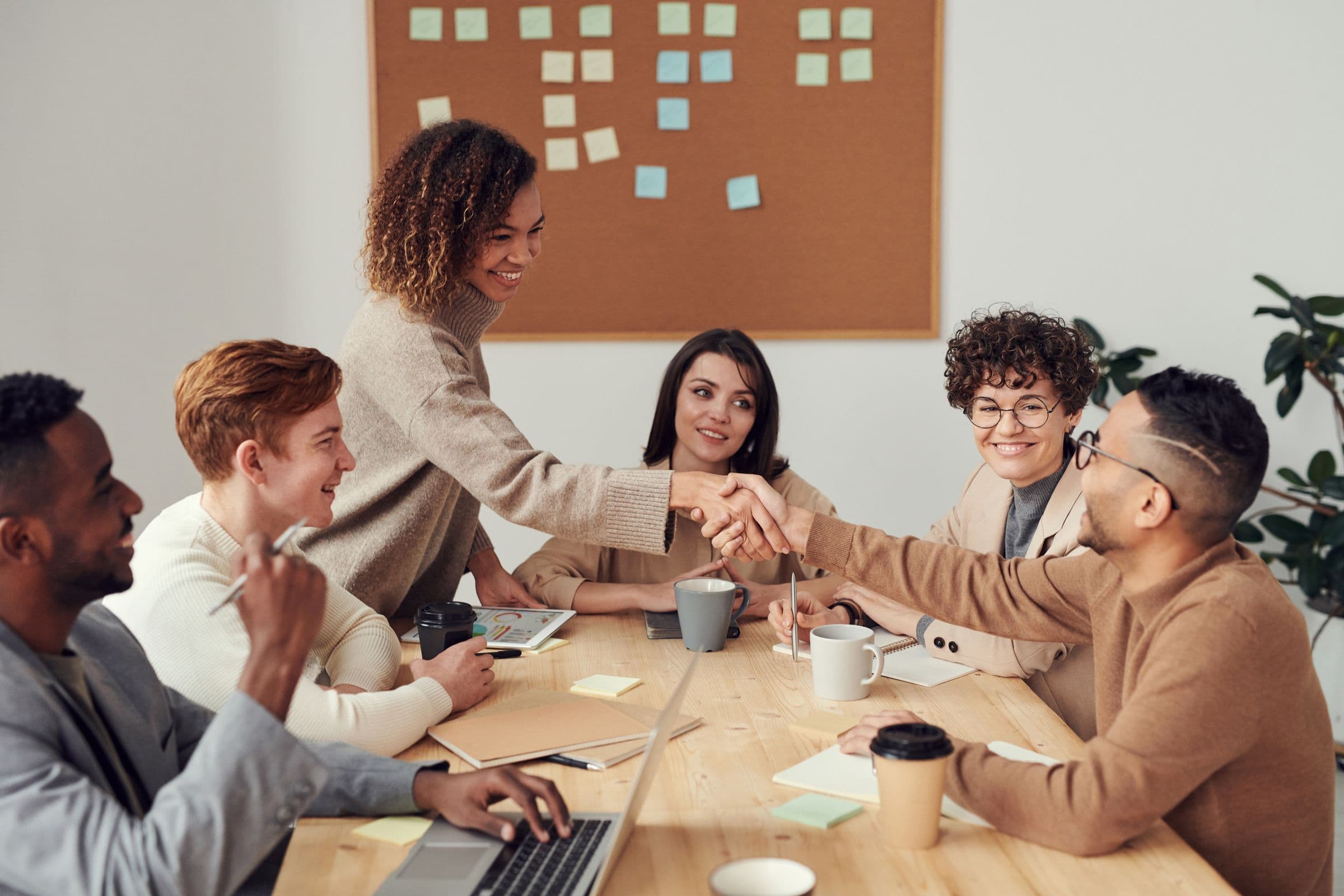 Professional team collaborating in an office